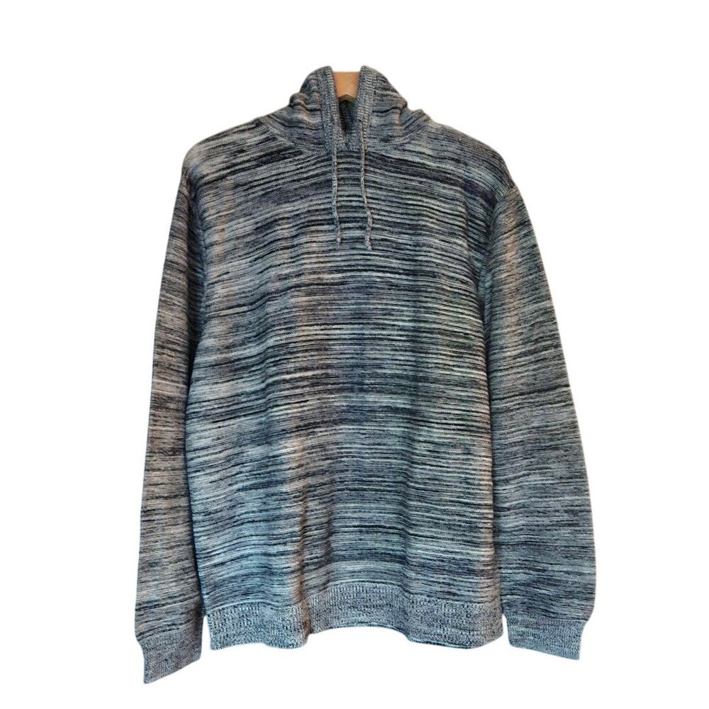 Old Navy Men's Hoodie Sweater Pullover Navy Space Dye Long Sleeve Casual Size XL